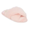 Honeydew Mixed Media Crossband Womens Memory Foam Slip-on Slippers In Pink