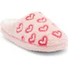 Honeydew Multi Heart Faux Shearling Clog In Pink