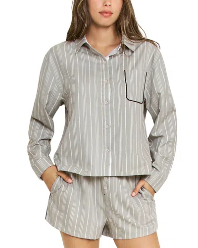 Honeydew Nap Era Long Sleeve Shirt & Shorts Pajama Set In Gray