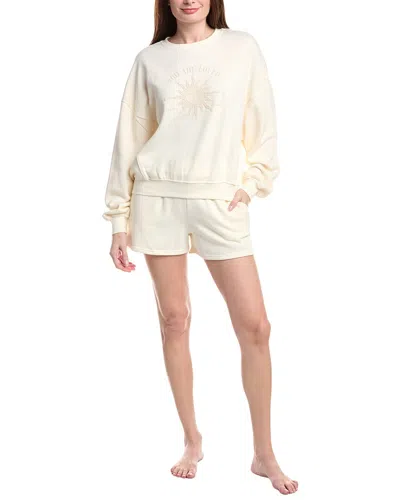 Honeydew No Plans Sweatshirt In White