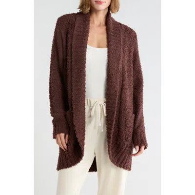 Honeydew Open Front Knit Cardigan In Espresso
