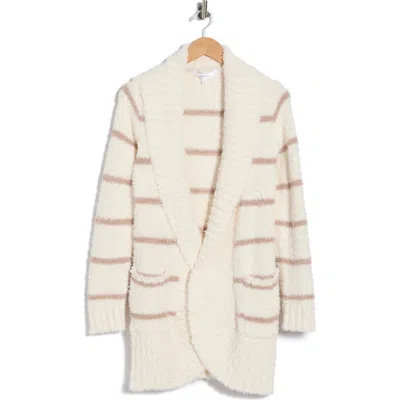 Honeydew Open Front Knit Cardigan In Marshamallow Stripe