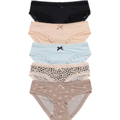 Honeydew Petra 5-pack Mid Rise Hipster Briefs In Multi
