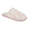 Honeydew Plush Heart Scuff Womens Memory Foam Slip-on Slippers In Multi