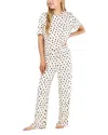 Honeydew Printed Pajama Set In Beso Hearts