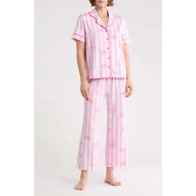 Honeydew Quiet Night Crop Pajamas In Pink