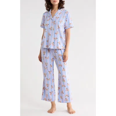 Honeydew Quiet Night Crop Pajamas In Blue
