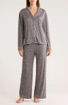 Honeydew Quiet Night Long Sleeve Button-up Top & Pants Pajamas In Gray