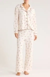 Honeydew Quiet Night Long Sleeve Button-up Top & Pants Pajamas In Neutral
