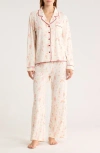 Honeydew Quiet Night Long Sleeve Button-up Top & Pants Pajamas In Neutral
