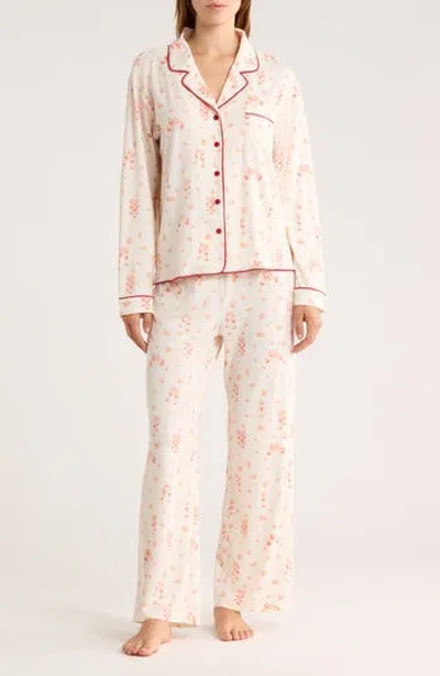 Honeydew Quiet Night Long Sleeve Button-up Top & Pants Pajamas In Neutral