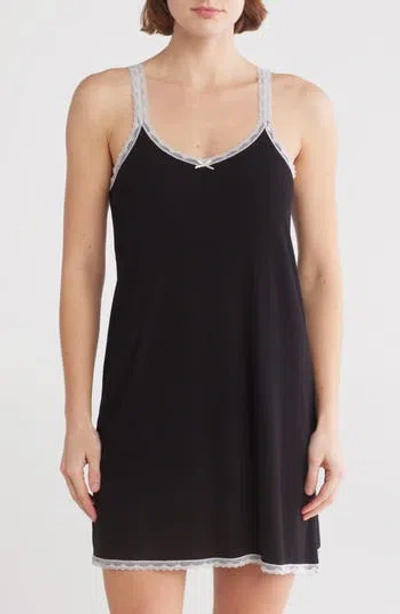 Honeydew Revival Rib Chemise In Black