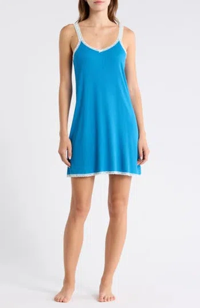 Honeydew Revival Rib Chemise In Coastal Blue