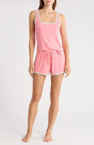 Honeydew Revival Rib Short Pajamas In Pink