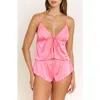 Honeydew Rowan Satin Camisole & Short Pajamas In Pink