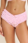 Honeydew Rumba Ruffle Hipster Panties In Pink