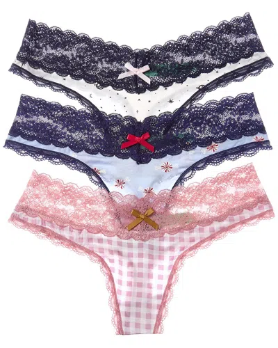 Honeydew Set Of 3 Ahna Thong In Multi