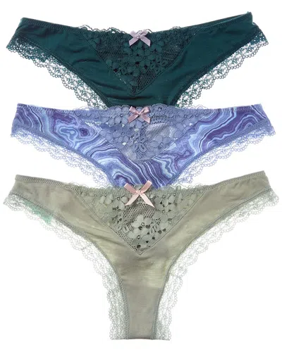 Honeydew Set Of 3 Willow Thong In Multi