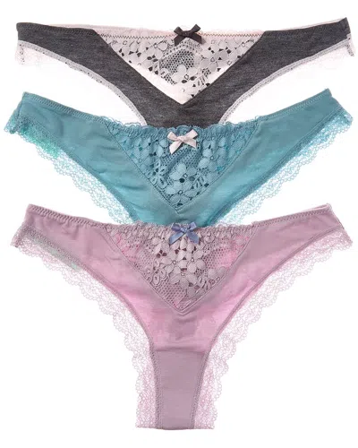 Honeydew Set Of 3 Willow Thong In Multi