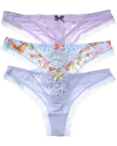 Honeydew Set Of 3 Willow Thong In Burgundy