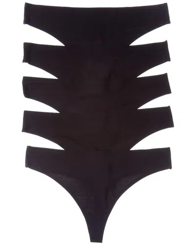 Honeydew Set Of 5 Skinz Thong In Brown