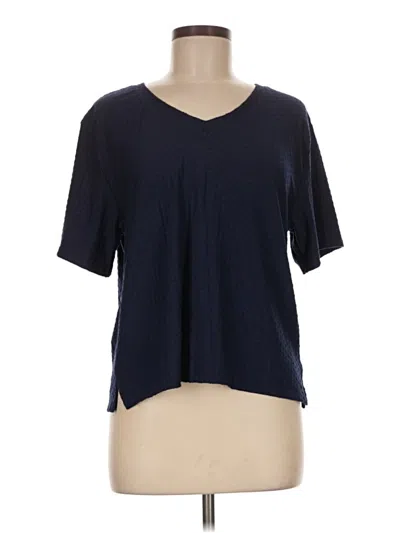Pre-owned Honeydew Short Sleeve Top Blue V-neck Tops
