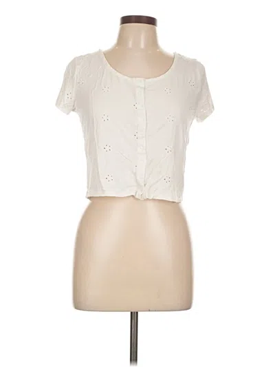 Pre-owned Honeydew Short Sleeve Top Ivory Sweetheart Neckline Tops In White