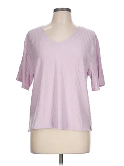 Pre-owned Honeydew Short Sleeve Top Purple V-neck Tops