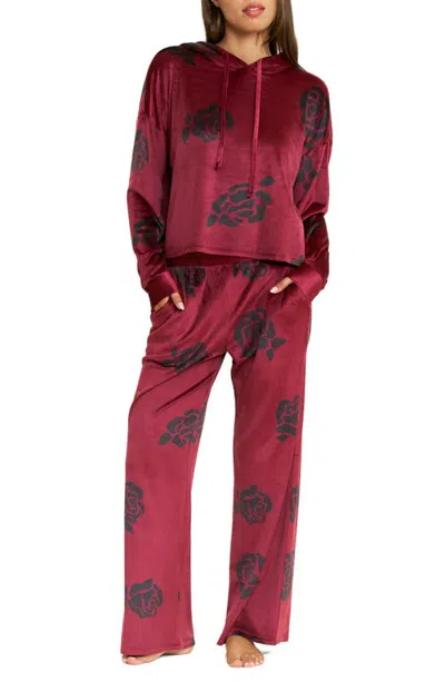 Honeydew Simply Cozy Hoodie And Pants Loungewear Set In Red