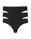 Honeydew Skinz Thongs, Set Of 3 In Black/black/black