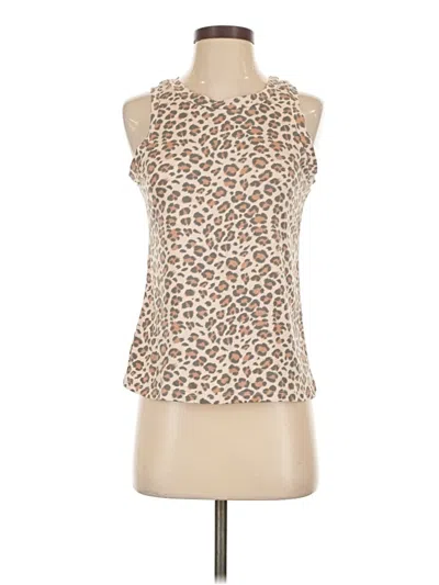 Pre-owned Honeydew Sleeveless Blouse In Tan
