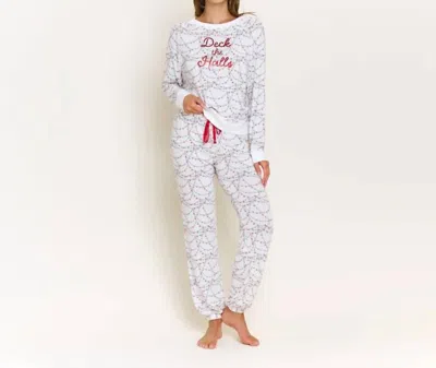 Honeydew Star Seeker Brushed Jersey Pajama Set In Holiday Lights In Multi