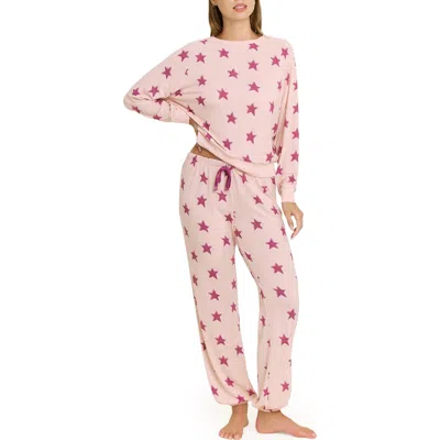 Honeydew Star Seeker Lounge Set In Pisces Berries In Pink