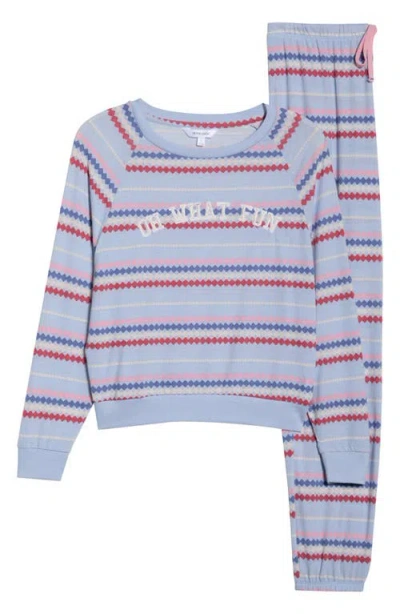 Honeydew Star Seeker Brushed Jersey Pajamas In Blue