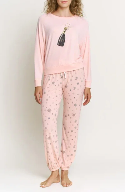 Honeydew Star Seeker Brushed Jersey Pajamas In Pink