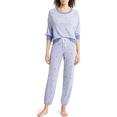 Honeydew Star Seeker Jersey Pajamas In Dusk Gingham