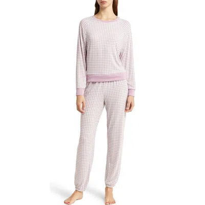 Honeydew Star Seeker Jersey Pajamas In Serenity Gingham