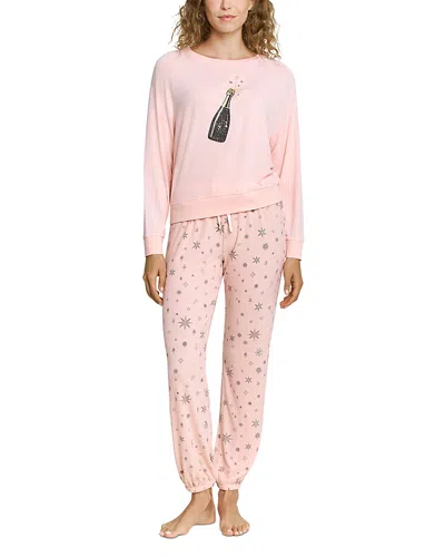 Honeydew Star Seeker Lounge Set In Champagne Stars In Pink