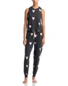 Honeydew Star Seeker Tank Top & Pants Set In Black Hearts