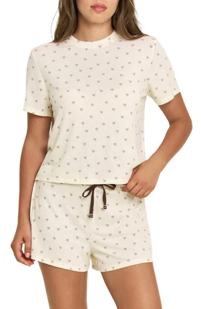 Honeydew Star Seeker T-shirt & Shorts Pajama Set In White