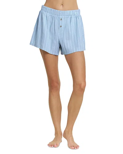 Honeydew Stripe Hangout Shorts In Blue