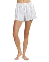 Honeydew Hangout Stripe Pajama Shorts In White