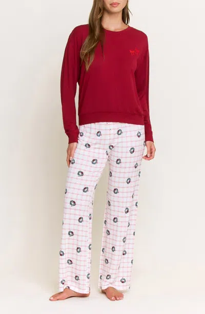 Honeydew Sugar Sweetheart Pajamas In Red