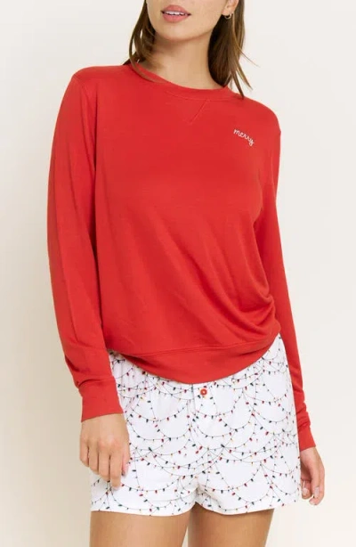 Honeydew Sugar Sweetheart Short Pajamas In Red