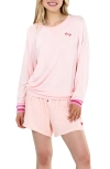 Honeydew Sugar Sweetheart Short Pajamas In Rouge Ditsy