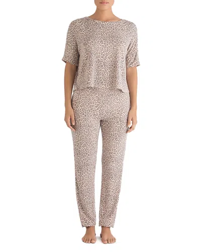 HONEYDEW SUN LOVER LOUNGE SET IN BROWN LEOPARD