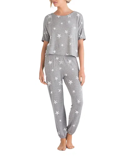 HONEYDEW SUN LOVER LOUNGE SET IN HEATHER GRAY STARS