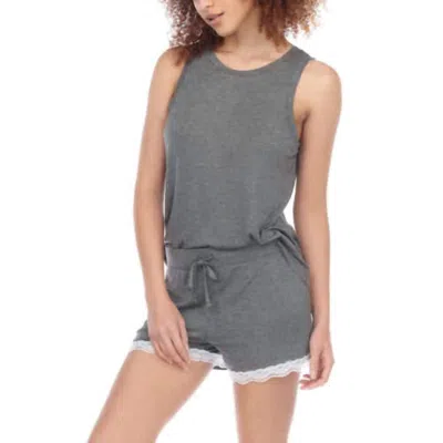 Honeydew Tank And Short Set In Zion Floral In Gray
