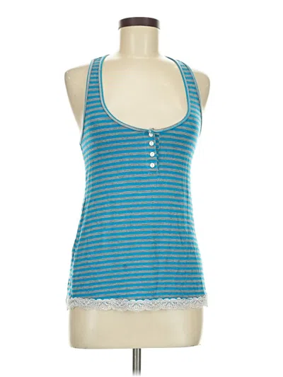 Pre-owned Honeydew Tank Top Blue Halter Neckline Tops