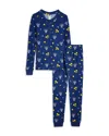 Honeydew Unisex Menorah Printed Pajama Set - Little Kid, Big Kid In Navy Hanukkah